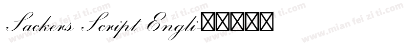 Sackers Script Engli字体转换